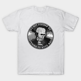 skull listening to music T-Shirt